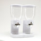 Mind Reader Double Cereal Dispenser for Countertop, 2 x 3.5L Airtight Containers, Rotating Dry Food Dispenser for Cereal, Rice, Candy, Coffee Beans, White
