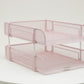 Mind Reader Stackable Paper Tray, Desktop Organizer, File Storage, Office, Metal Mesh, 10.5"L x 13.25"W x 7.5"H, 2 Pcs