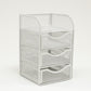 Mind Reader Desktop Accessory Storage, Paper Binder Clip Basket, Workspace, Office, Metal Mesh, 4.75"L x 5"W x 8"H