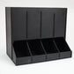 Mind Reader 4-Compartment Single Serve Coffee Pod Dispenser, 120 Pod Capacity, Breakroom, 14.5"L x 9"W x 12.25"H, Black