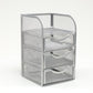 Mind Reader Desktop Accessory Storage, Paper Binder Clip Basket, Workspace, Office, Metal Mesh, 4.75"L x 5"W x 8"H