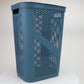 Mind Reader 60L Slim Laundry Hamper, Clothes Basket, Lid, Ventilated, Plastic, 17.25"L x 13.75"W x 23.5"H