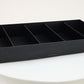 Mind Reader Snack Tray, Countertop Organizer, Snack Tray, Condiment Holder, Breakroom, Kitchen, 24"L x 12"W x 3.25"H, Black