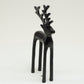Mind Reader Modern Metal Reindeer Figurine, Sleek Aluminum Winter Holiday Decor, Rustic Contemporary Accent, Black