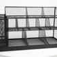Mind Reader Cup and Condiment Station, Breakroom Countertop Organizer, 3-Tier Storage for Office Coffee Stations and Shared Spaces, Metal Mesh, Black