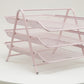 Mind Reader 3-Tier Paper Tray, Desktop Organizer, File Storage, Workspace, Office, Metal Mesh, 11.75"L x 13.75"W x 10"H