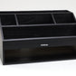 Mind Reader Desk Organizer, File Storage, Accessory Holder, Cord Management, Office, Wood, 16.25"L x 9.5"W x 8.5"H, Black