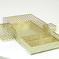 Mind Reader Gold Desk Organizer Set, Includes Pen Cup, Catchall Tray, File Box & Paper Tray, 4-Piece Metal Desktop Accessory Kit