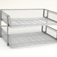 Mind Reader 2-Tier Stackable Paper Tray, Desktop Organizer for Letter-Size Documents, Office File Storage, Metal Mesh, Set of 2