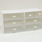 Mind Reader Stackable Craft Supply Organizer, 6 Drawer Desktop Storage with Clear Drawers, Plastic, Set of 2, White