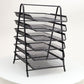 Mind Reader 6-Tier Paper Tray, Desktop Organizer, File Storage, Office, Metal Mesh, 11.75"L x 13.75"W x 18"H, Black
