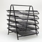 Mind Reader 5-Tier Paper Tray, Desktop Organizer, File Storage, Workspace, Office, Metal Mesh, 11.75"L x 14"W x 15"H
