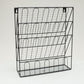 Mind Reader Metal Wire File Organizer, 3-Tier Vertical Document Holder with Storage Basket, Wall Mount or Desktop Organizer, Metal, Black