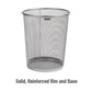 Mind Reader Mesh Trash Can, 16.65L (4.4 gal), Waste Paper Basket, Round, Office, Metal Mesh, 11.5"L x 11.5"W x 13.75"H
