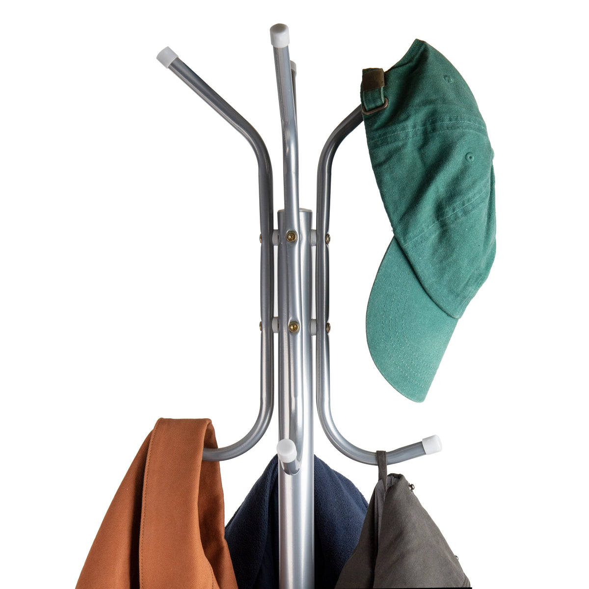 Mind Reader Freestanding Coat Rack, Multi-Hook Organizer for Office or Entryway, Metal