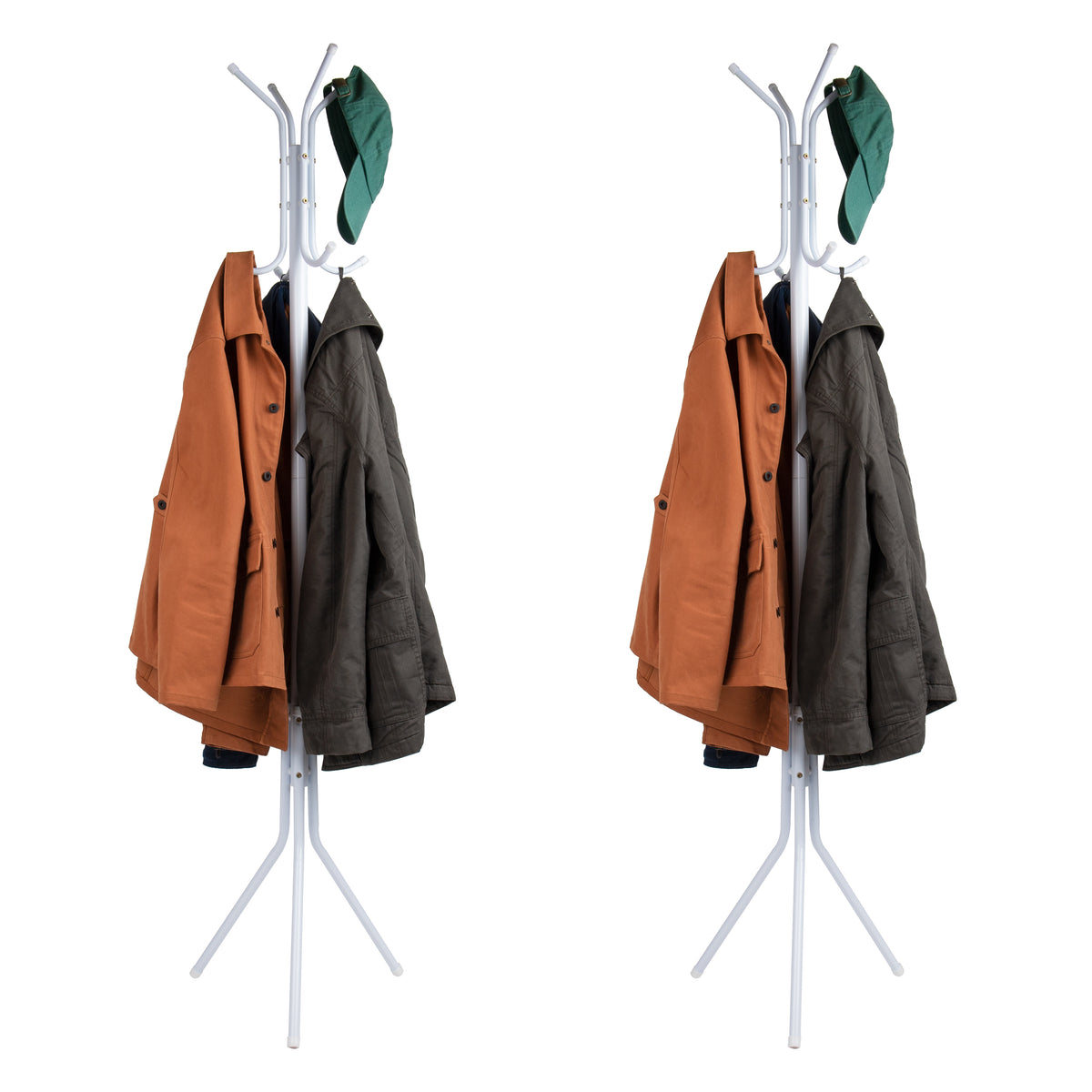 Mind Reader Freestanding Coat Rack, Multi-Hook Organizer for Office or Entryway, Metal