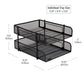 Mind Reader Paper Tray, Desk Organizer, Stackable, Storage, Office, Metal Mesh, 10.5"L x 13.25"W x 7.5"H, Set of 2, Black