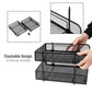 Mind Reader Paper Tray, Desk Organizer, Stackable, Storage, Office, Metal Mesh, 10.5"L x 13.25"W x 7.5"H, Set of 2, Black