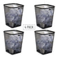 Mind Reader Mesh Trash Can, Waste Paper Basket, Square, Office, Metal Mesh, 9.75"L x 9.75"W x 12.25"H, Set of 4, Black