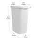 Mind Reader 60L Slim Laundry Hamper, Clothes Basket, Lid, Wicker Design, Plastic, 17.65"L x 13.75"W x 24.15"H