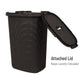 Mind Reader 60L Slim Laundry Hamper, Clothes Basket, Lid, Wicker Design, Plastic, 17.65"L x 13.75"W x 24.15"H
