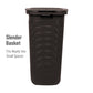 Mind Reader 60L Slim Laundry Hamper, Clothes Basket, Lid, Wicker Design, Plastic, 17.65"L x 13.75"W x 24.15"H