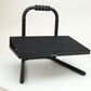 Mind Reader Foot Rest, Under Desk at Work, Ergonomic, Height Adjustable, Office, Metal, 15"L x 14.25"W x 14.5"H, Black