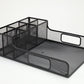 Mind Reader Utensil Napkin & Plate Holder, Silverware Organizer, Serving Tray, Black