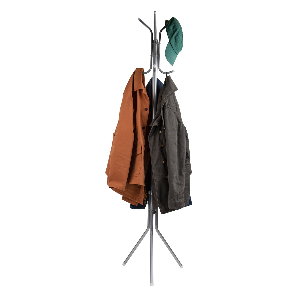 Mind Reader Freestanding Coat Rack, Multi-Hook Organizer for Office or Entryway, Metal