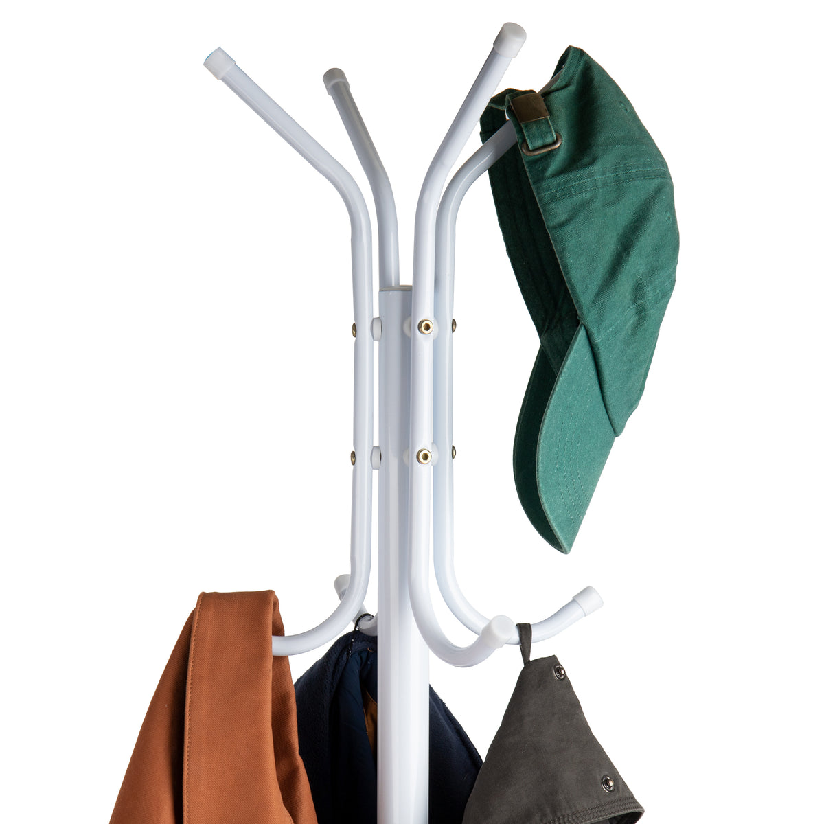 Mind Reader Freestanding Coat Rack, Multi-Hook Organizer for Office or Entryway, Metal