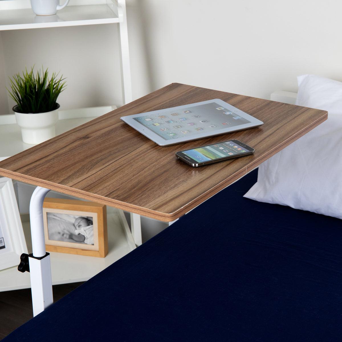 Mind Reader Standing Desk, Adjustable Height, Laptop Workstation, Home Office Computer Table, MDF, Brown