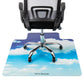 Mind Reader Office Chair Mat for Hardwood Floors, Under Desk Floor Protector, Polycarbonate, 47.25"L x 35.5"W x 0.125"H, Blue
