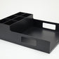 Mind Reader Utensil Napkin & Plate Holder, Silverware Organizer, Serving Tray, Black