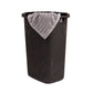 Mind Reader Basket Collection, Slim Laundry Hamper, 60 Liter (15kg/33lbs) Capacity, Cut Out Handles, Attached Hinged Lid, Ventilated Premium Wicker Look