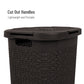 Mind Reader Basket Collection, Slim Laundry Hamper, 60 Liter (15kg/33lbs) Capacity, Cut Out Handles, Attached Hinged Lid, Ventilated Premium Wicker Look