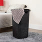 Mind Reader Basket Collection, Slim Laundry Hamper, 60 Liter (15kg/33lbs) Capacity, Cut Out Handles, Attached Hinged Lid, Ventilated Premium Wicker Look