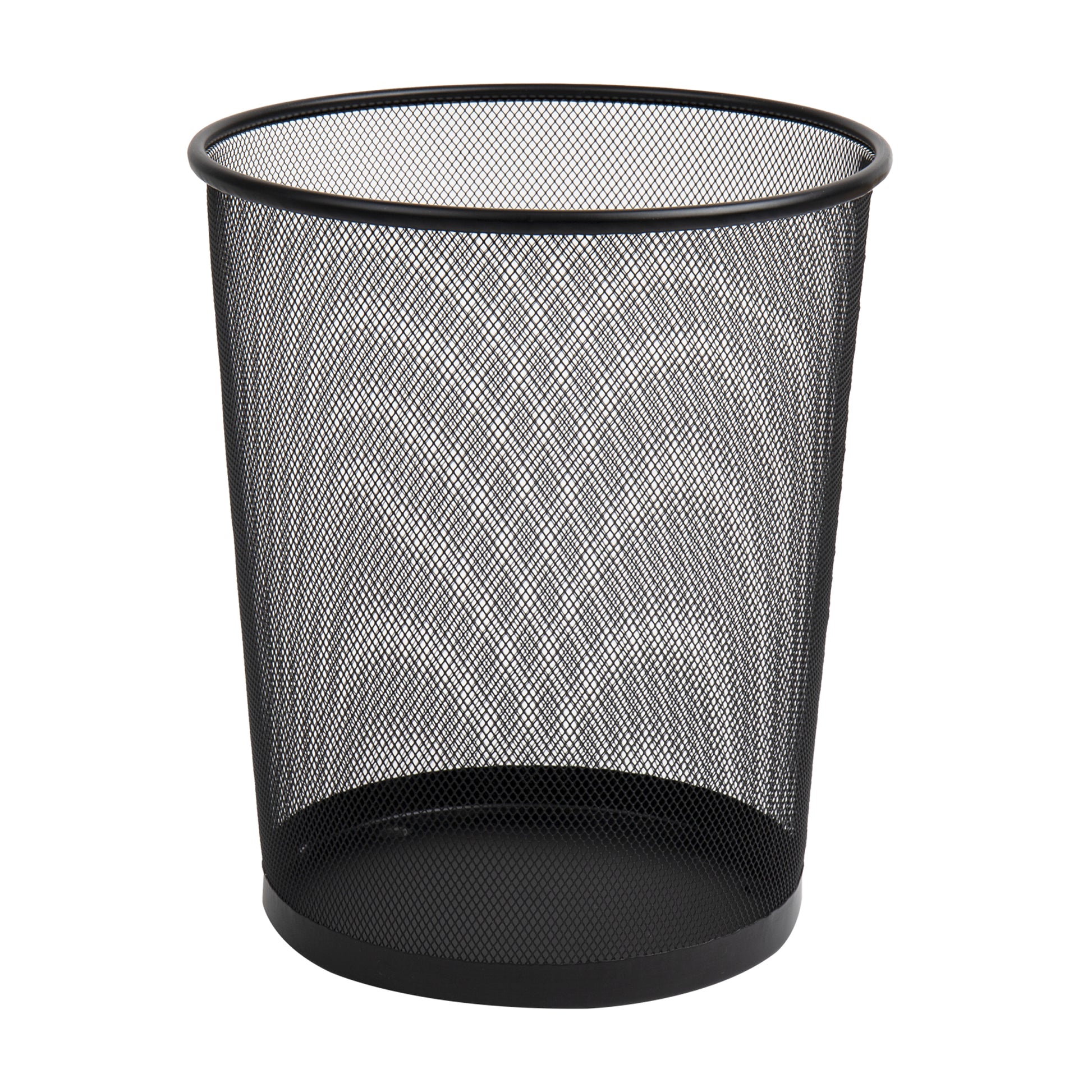 Mind Reader Network Collection, Waste Paper Basket, 4.5 Gallon Capacity, Reinforced Solid Rim and Base, Metal Mesh, Set of 3, Black